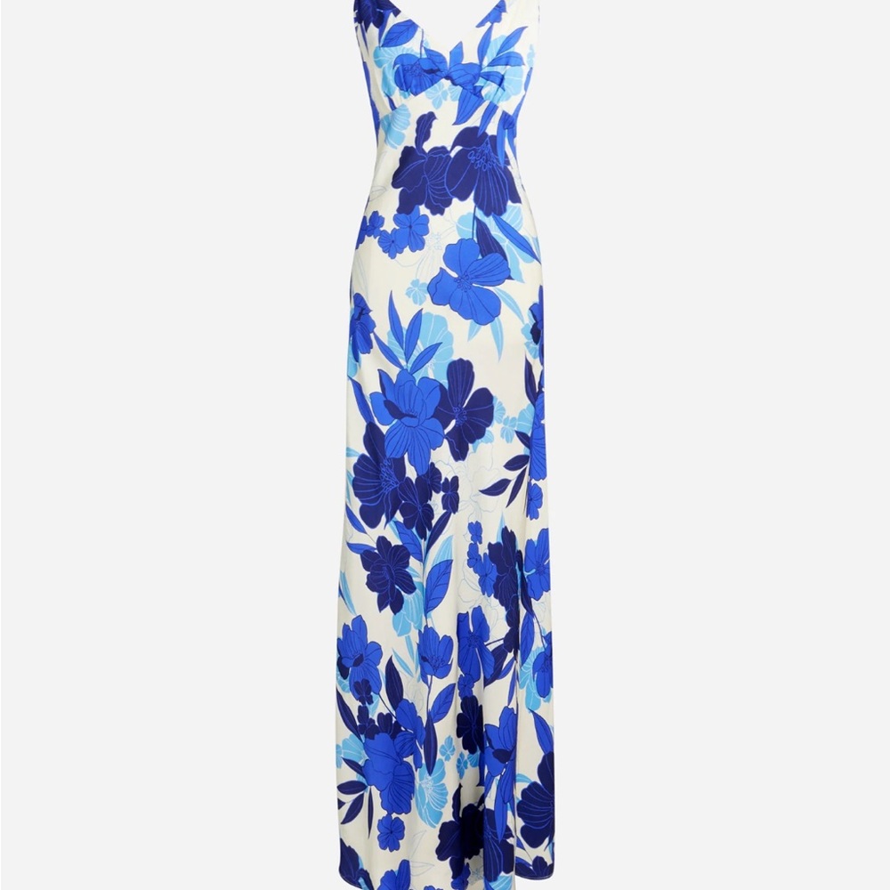 J.Crew limited-edition full-length crepe V neck dress